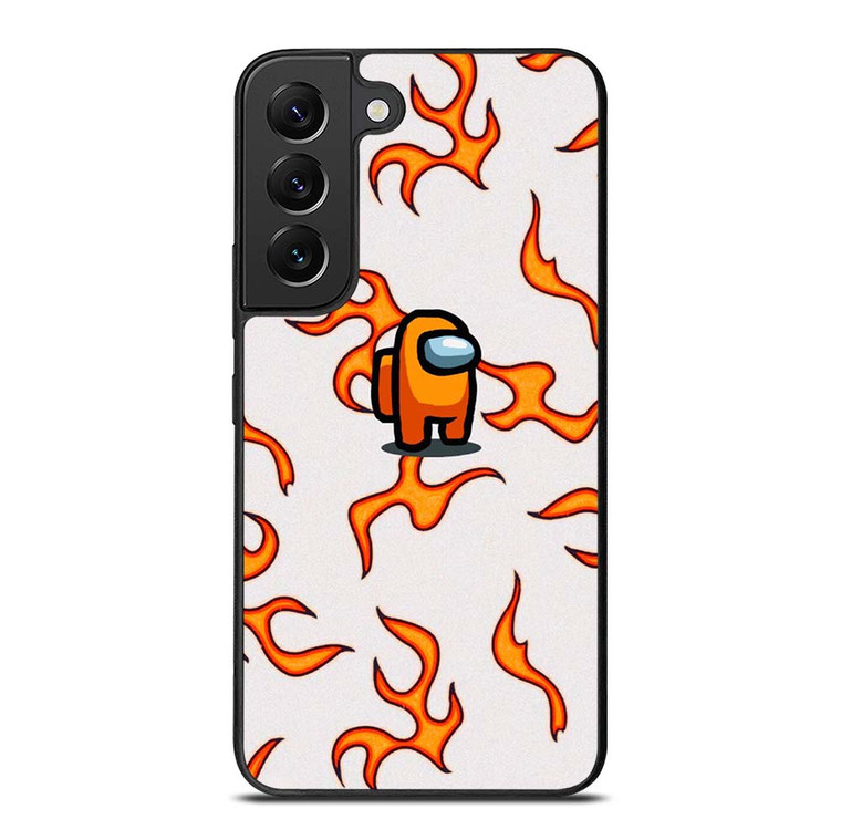 AMONG US ORANGE FLAMES Samsung Galaxy S22 Plus Case Cover AMONG US ORANGE FLAMES Samsung Galaxy S22 Plus Case Cover