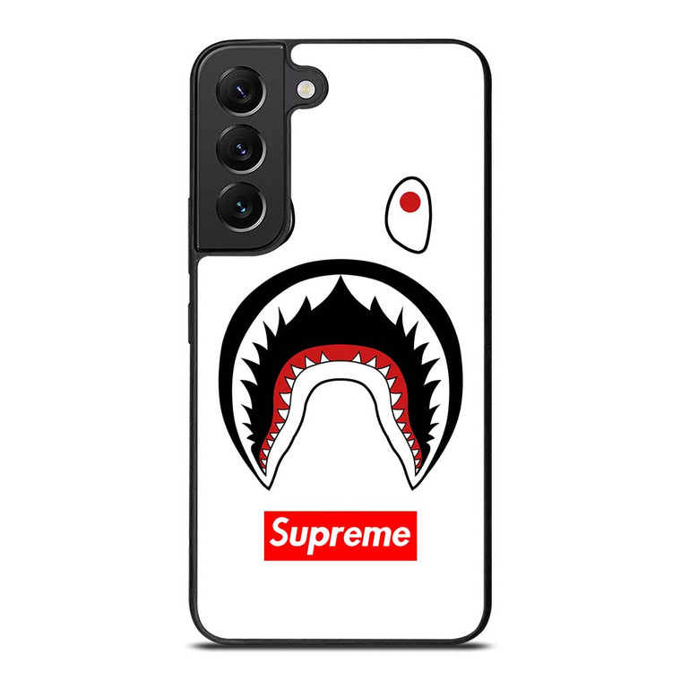 BAPE CAMO SHARK SUPREME WHITE Samsung Galaxy S22 Plus Case Cover BAPE CAMO SHARK SUPREME WHITE Samsung Galaxy S22 Plus Case Cover