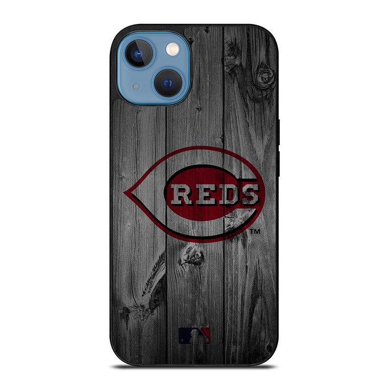 CINCINNATI REDS BASEBALL MLB WOOD LOGO iPhone 13 Case Cover