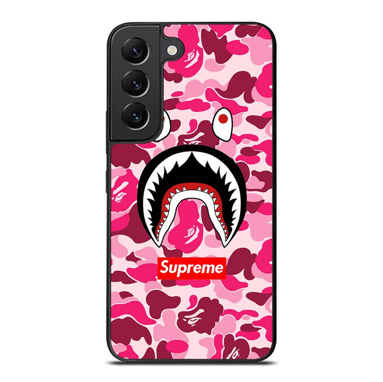 CAMO BATHING APE SUPREME PINK Samsung Galaxy S22 Plus Case Cover