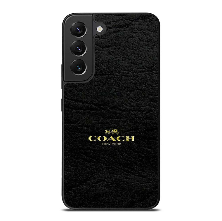 COACH LOGO TEXTURE BLACK Samsung Galaxy S22 Plus Case Cover