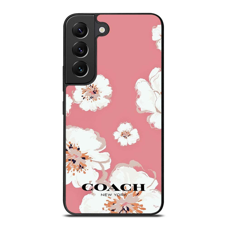COACH NEW YORK PINK FLOWER Samsung Galaxy S22 Plus Case Cover