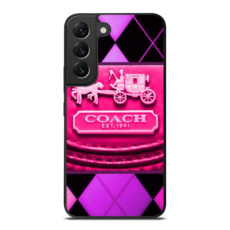 COACH NEW YORK PURPLE PINK LOGO Samsung Galaxy S22 Plus Case Cover