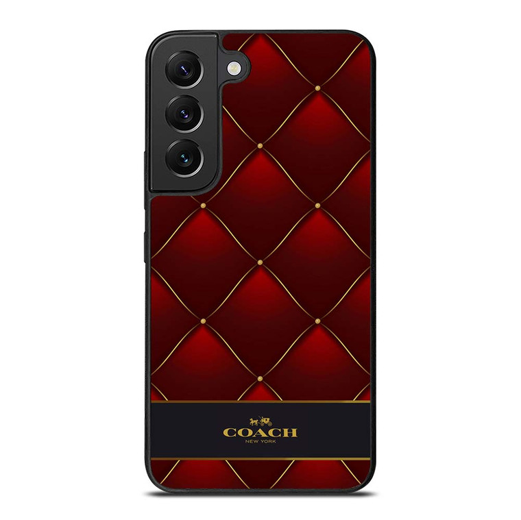 COACH NEW YORK RED GOLD Samsung Galaxy S22 Plus Case Cover