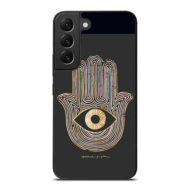 HAMSA EVIL EYE HAND OF FATIMA LOGO Samsung Galaxy S22 Plus Case Cover