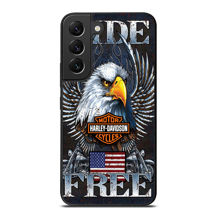 HARLEY DAVIDSON FREE RIDE EAGLE Samsung Galaxy S22 Plus Case Cover