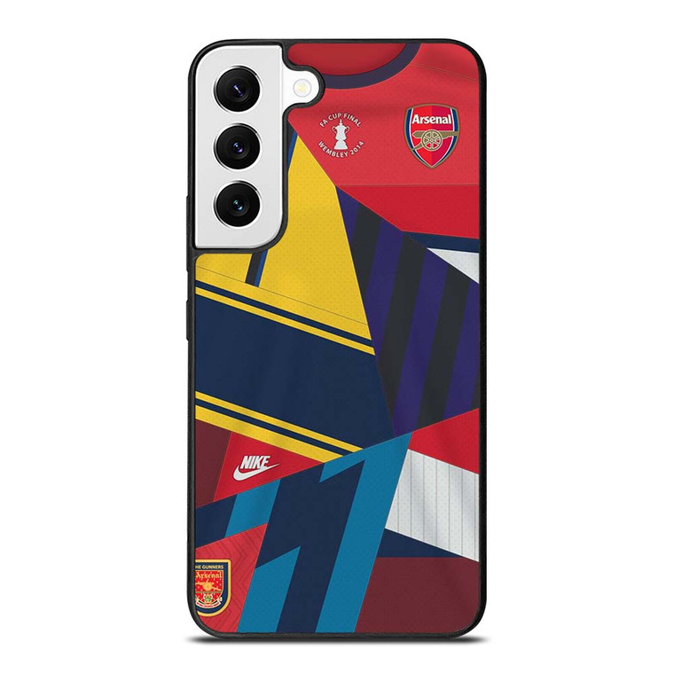 ARSENAL FC RETRO JERSEY COLLAGE Samsung Galaxy S22 Case Cover