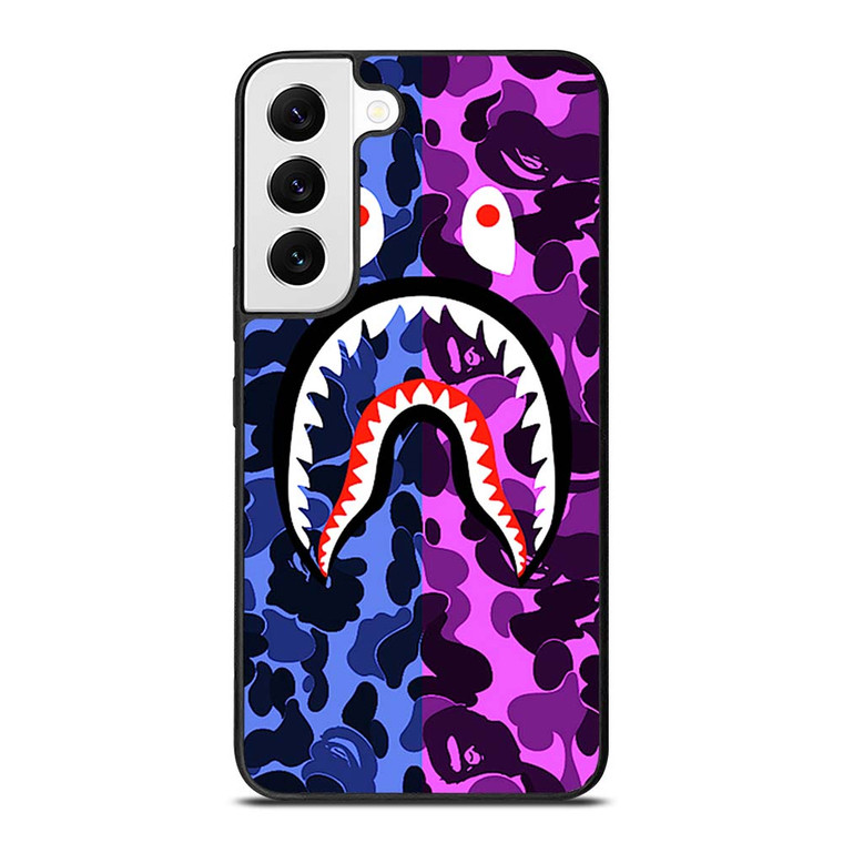 BAPE CAMO LOGO BLUE PURPLE Samsung Galaxy S22 Case Cover