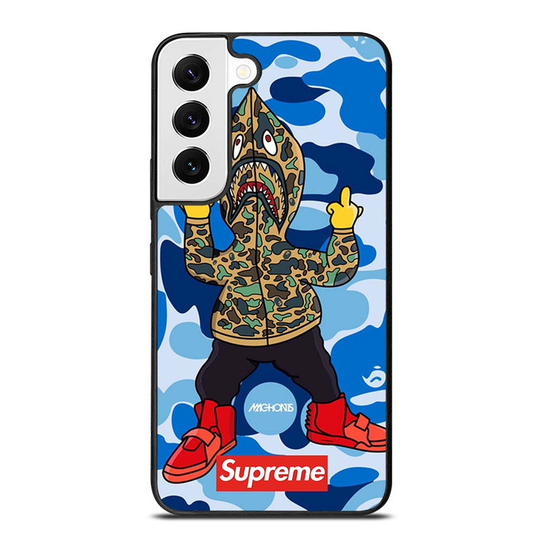 BATHING APE SUPREME SHARK CAMO Samsung Galaxy S22 Case Cover BATHING APE SUPREME SHARK CAMO Samsung Galaxy S22 Case Cover