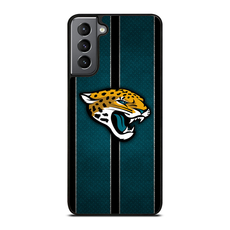 JACKSONVILLE JAGUARS NFL METAL STRIPE Samsung Galaxy S21 Plus Case Cover