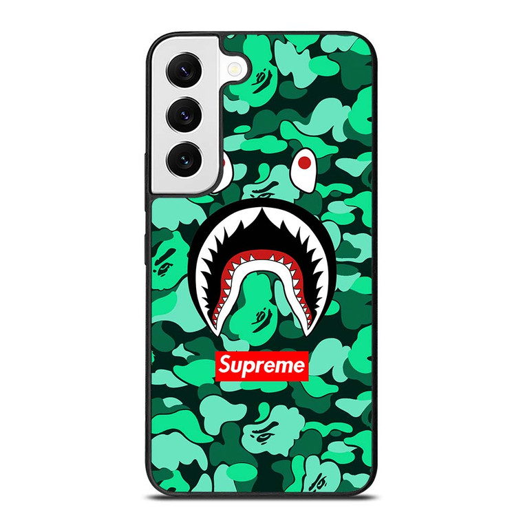 CAMO BATHING APE SUPREME GREEN Samsung Galaxy S22 Case Cover