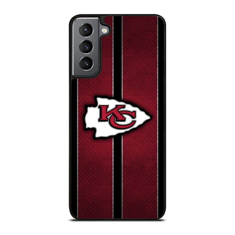 KANSAS CITY CHIEFS NFL METAL STRIPE Samsung Galaxy S21 Plus Case Cover
