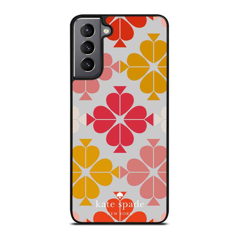 KATE SPADE JACQUARD PINK YELLOW Samsung Galaxy S21 Plus Case Cover