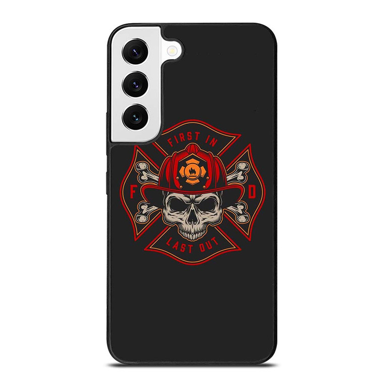 FIREFIGHTER FIREMAN SKULL LOGO Samsung Galaxy S22 Case Cover