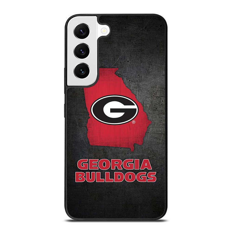 GEORGIA BULLDOGS SYMBOL METAL Samsung Galaxy S22 Case Cover