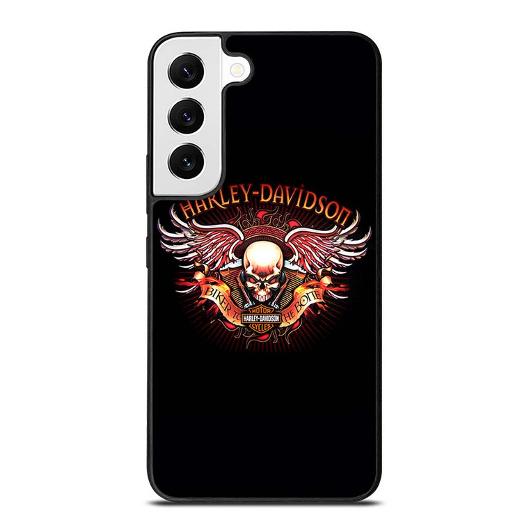 HARLEY DAVIDSON WING SKULL LOGO Samsung Galaxy S22 Case Cover