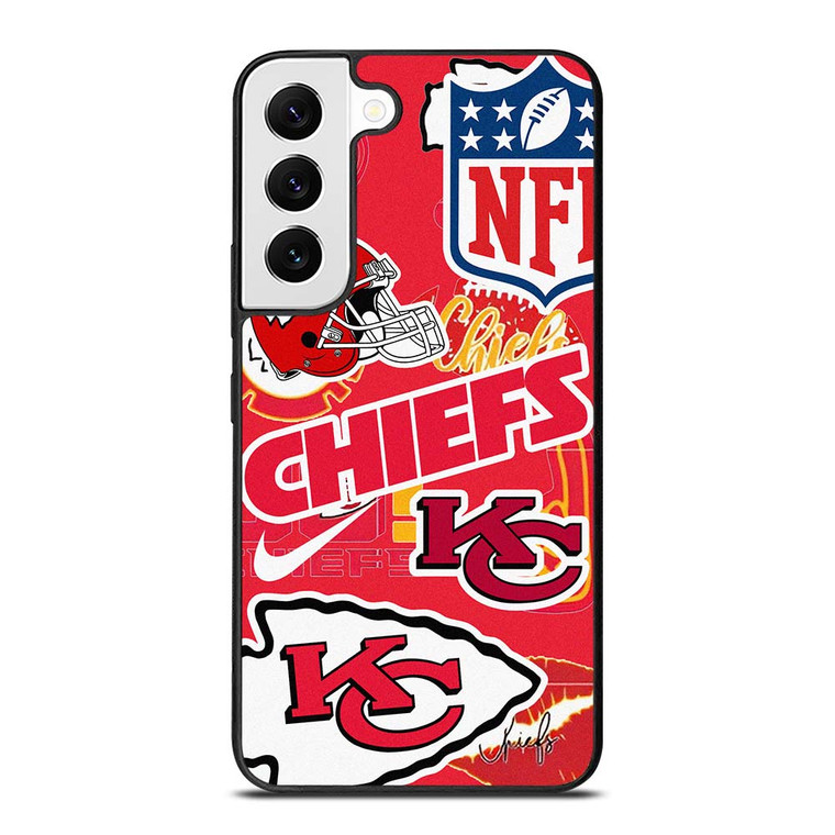 KANSAS CITY CHIEFS NFL STICKER BOMB Samsung Galaxy S22 Case Cover