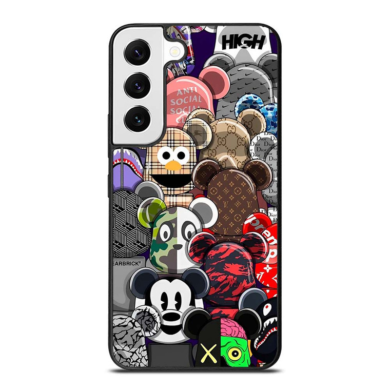 KAWS ALL CHARACTER ICON Samsung Galaxy S22 Case Cover KAWS ALL CHARACTER ICON Samsung Galaxy S22 Case Cover