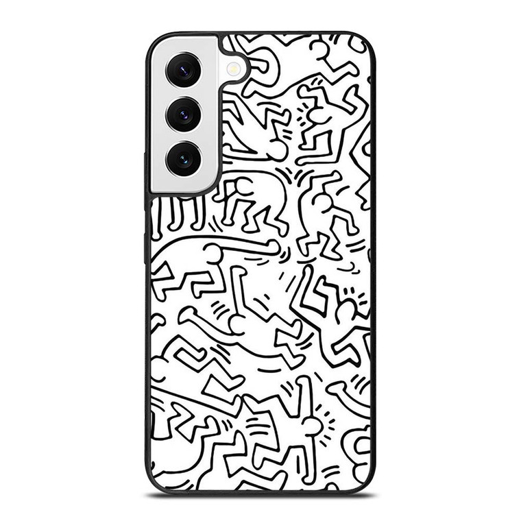 KEITH HARING BLACK WHITE Samsung Galaxy S22 Case Cover