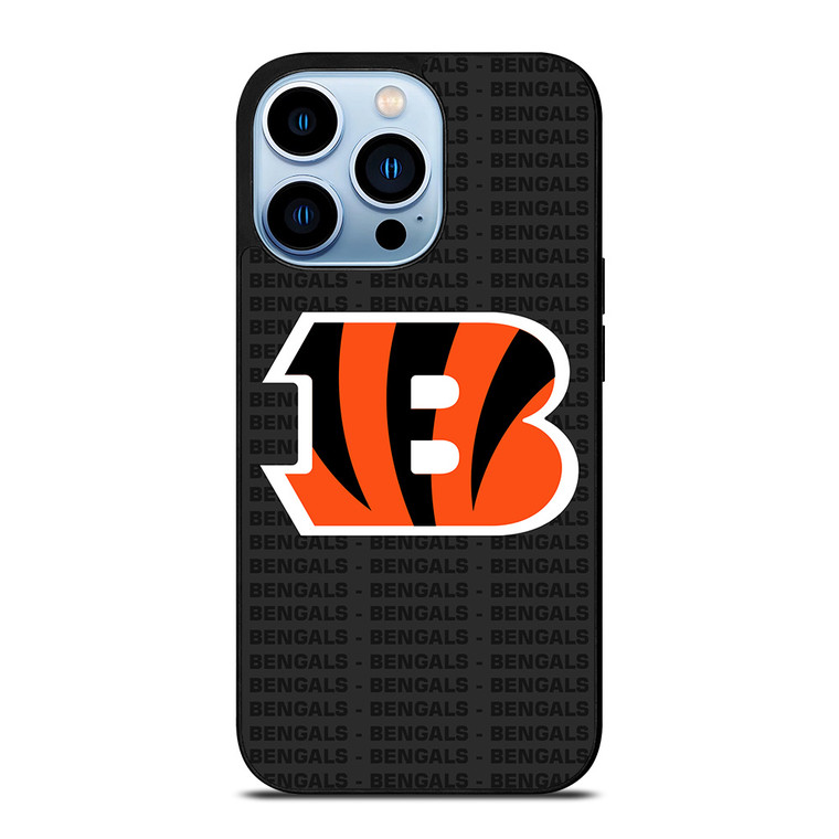 CINCINNATI BENGALS FOOTBALL TEXT iPhone 13 Pro Max Case Cover