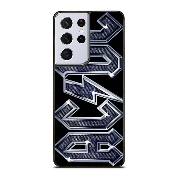 ACDC METAL CARBON LOGO Samsung Galaxy S21 Ultra Case Cover