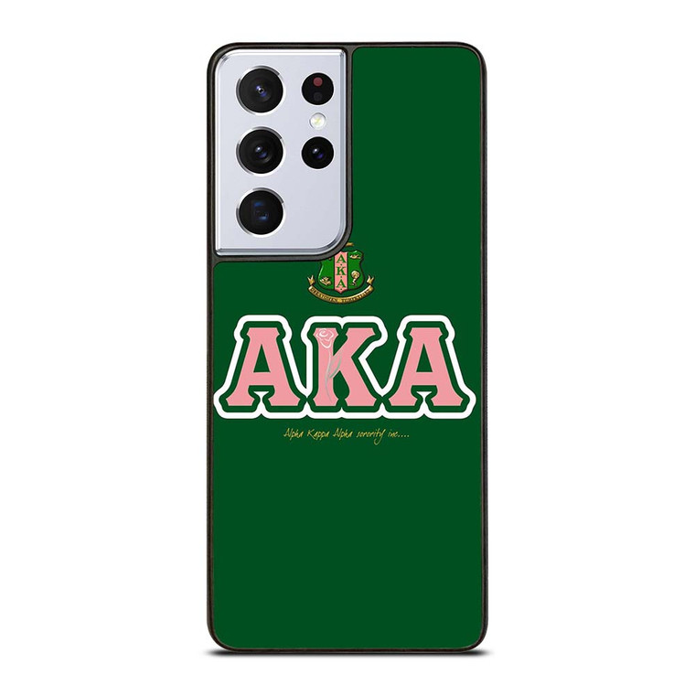 AKA PINK AND GREEN SIMPLE LOGO Samsung Galaxy S21 Ultra Case Cover