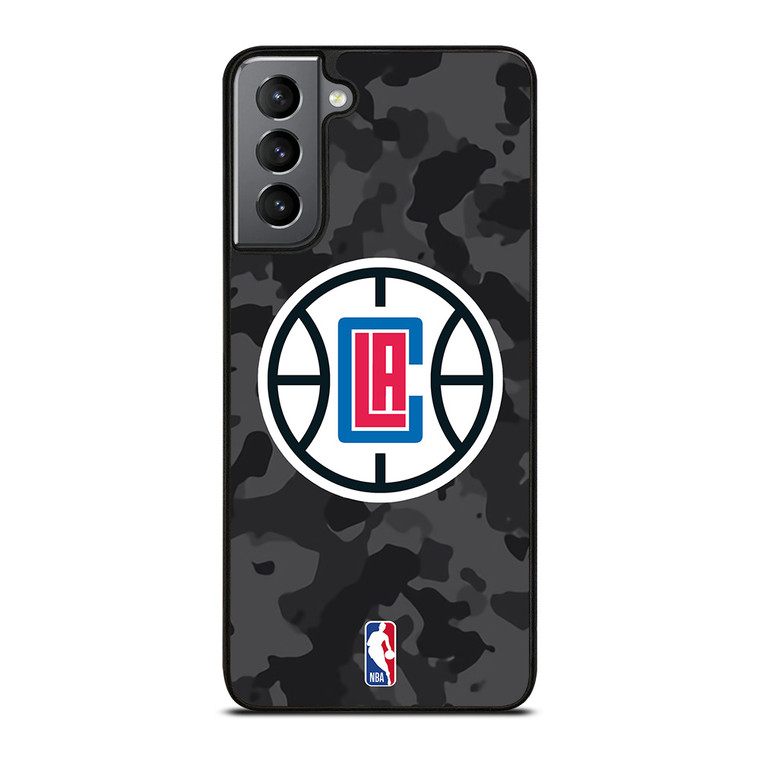 LOS ANGELES CLIPPERS BLACK CAMO Samsung Galaxy S21 Plus Case Cover