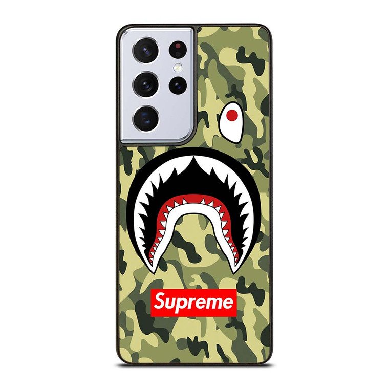 BAPE BATHING CAMO SHARK SUPREME Samsung Galaxy S21 Ultra Case Cover BAPE BATHING CAMO SHARK SUPREME Samsung Galaxy S21 Ultra Case Cover