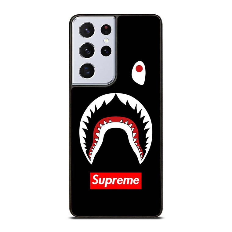 BAPE CAMO SHARK SUPREME BLACK Samsung Galaxy S21 Ultra Case Cover BAPE CAMO SHARK SUPREME BLACK Samsung Galaxy S21 Ultra Case Cover