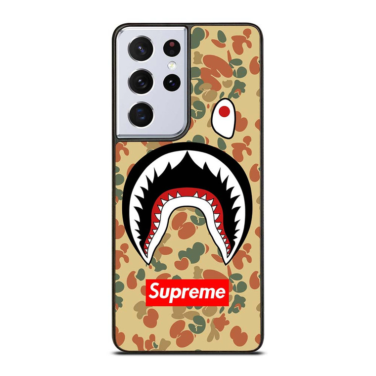 BAPE CAMO SHARK SUPREME Samsung Galaxy S21 Ultra Case Cover BAPE CAMO SHARK SUPREME Samsung Galaxy S21 Ultra Case Cover