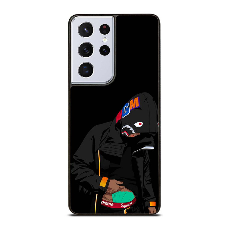 BAPE SHARK X SUPREME MEN BLACK Samsung Galaxy S21 Ultra Case Cover