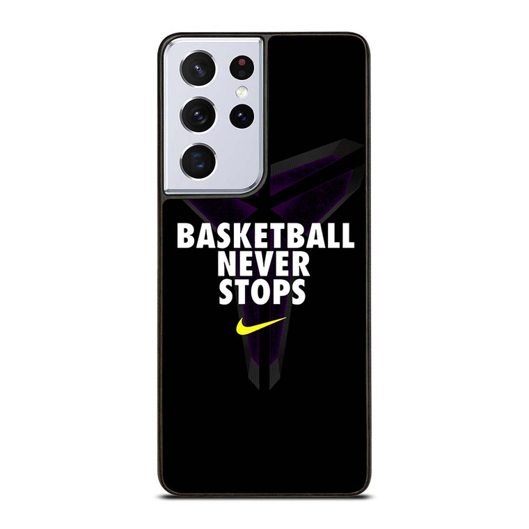 BASKETBALL NEVER STOPS BLACK MAMBA Samsung Galaxy S21 Ultra Case Cover BASKETBALL NEVER STOPS BLACK MAMBA Samsung Galaxy S21 Ultra Case Cover