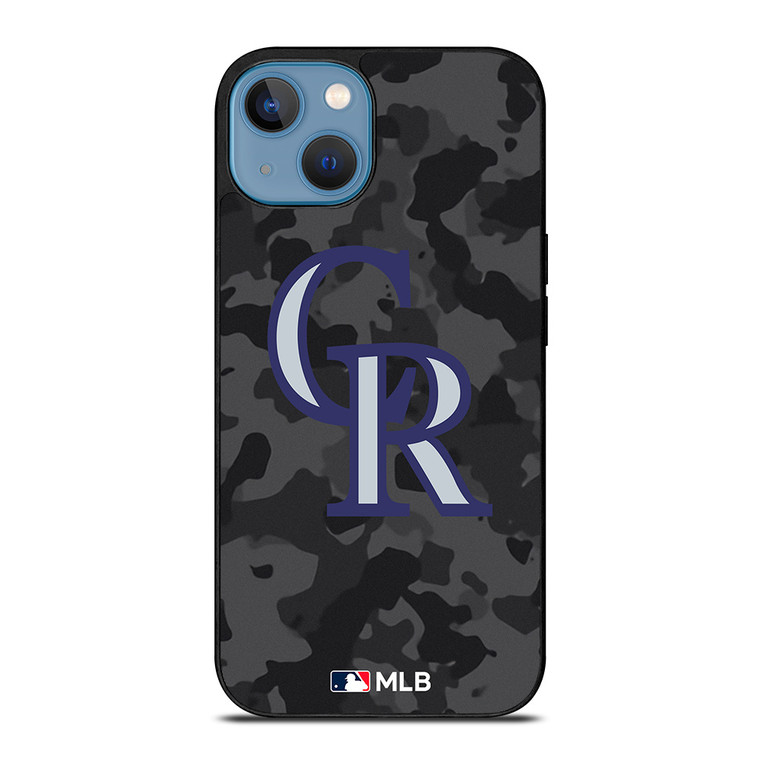 COLORADO ROCKIES BASEBALL BLACK CAMO iPhone 13 Case Cover