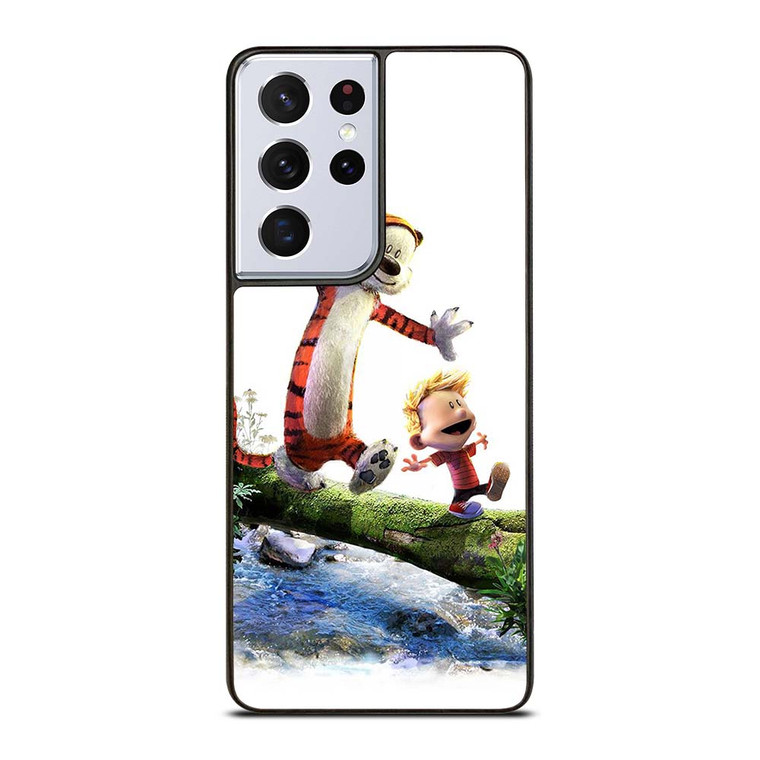 CALVIN AND HOBBES RIVER WOOD Samsung Galaxy S21 Ultra Case Cover