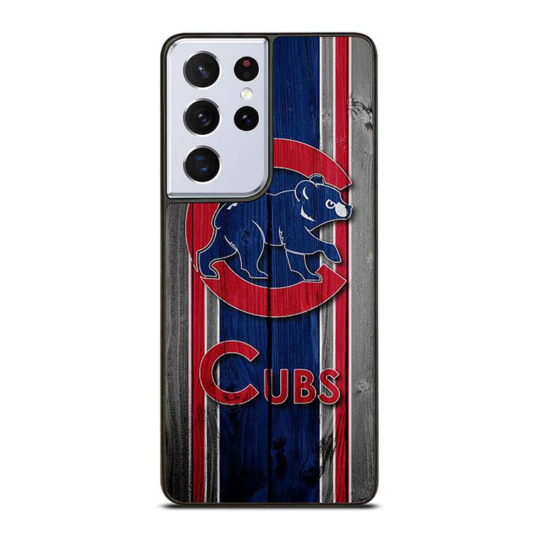 CHICAGO CUBS WOODEN LOGO Samsung Galaxy S21 Ultra Case Cover