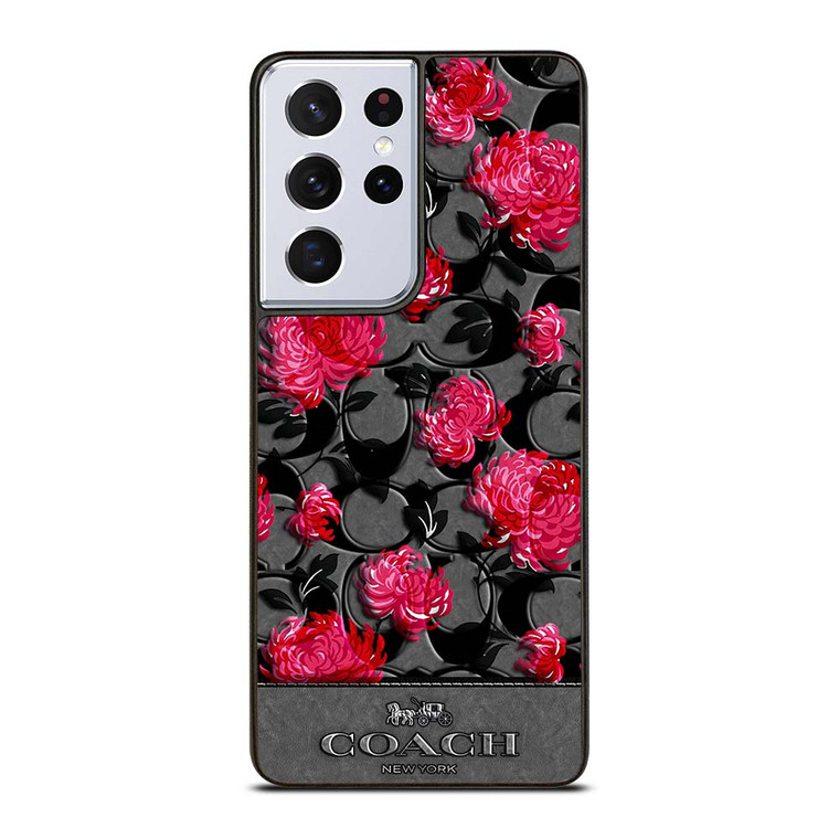 COACH NEW YORK FLOWER 3 Samsung Galaxy S21 Ultra Case Cover