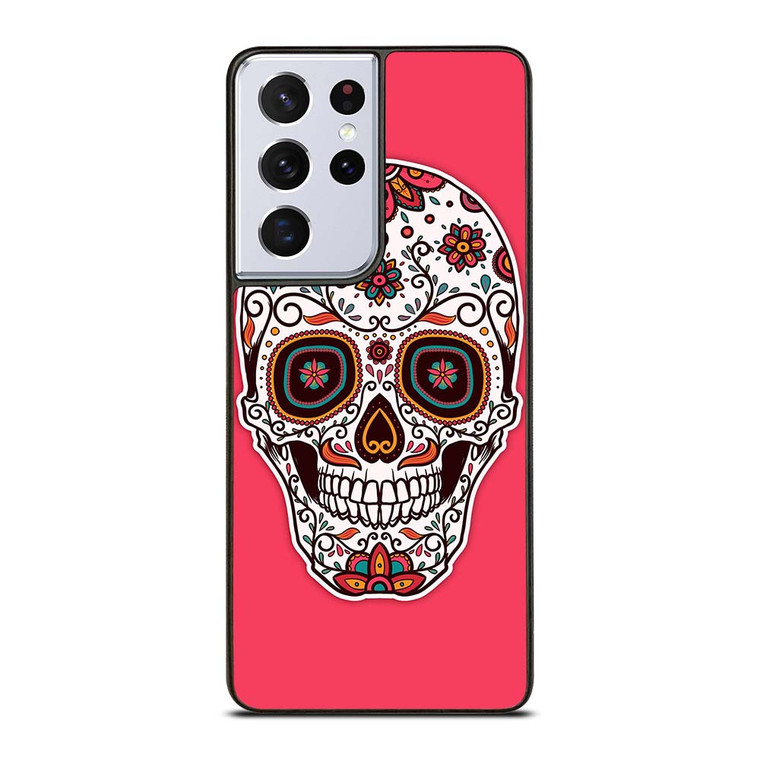 DAY OF THE DEAD PINK Samsung Galaxy S21 Ultra Case Cover