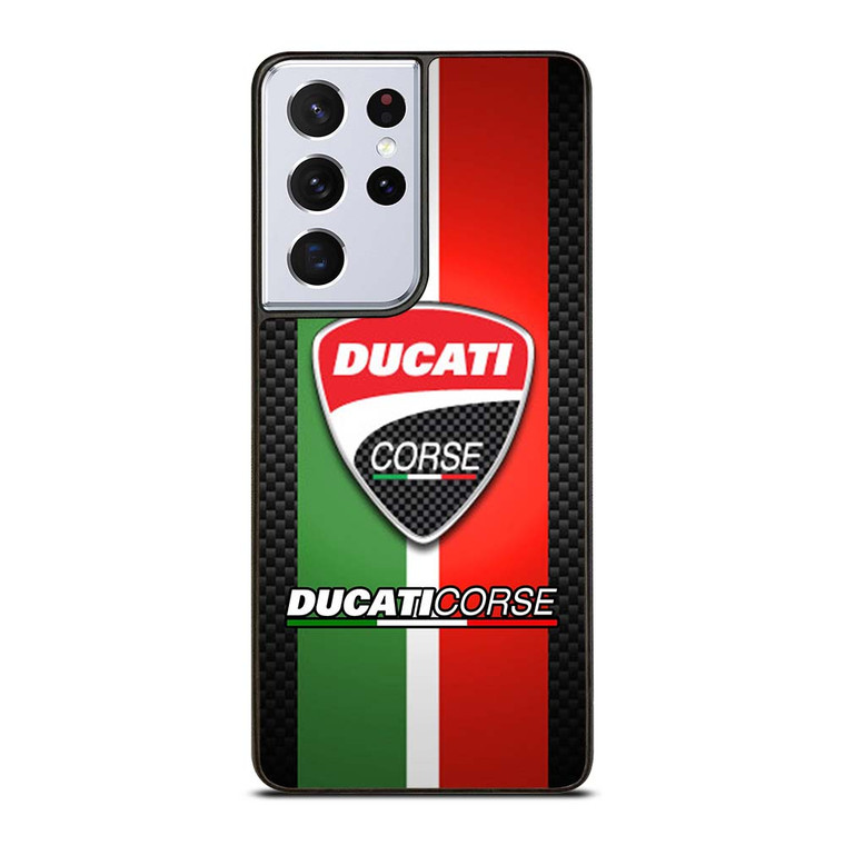 DUCATI CORSE CARBON LOGO Samsung Galaxy S21 Ultra Case Cover
