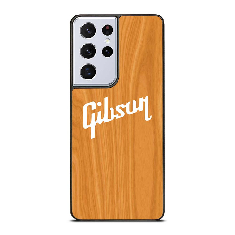 GIBSON GUITAR WOODEN LOGO 2 Samsung Galaxy S21 Ultra Case Cover