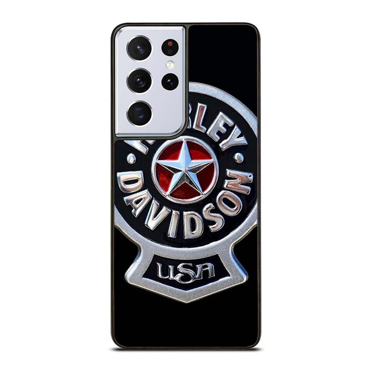 HARLEY DAVIDSON USA METAL EMBLEM Samsung Galaxy S21 Ultra Case Cover