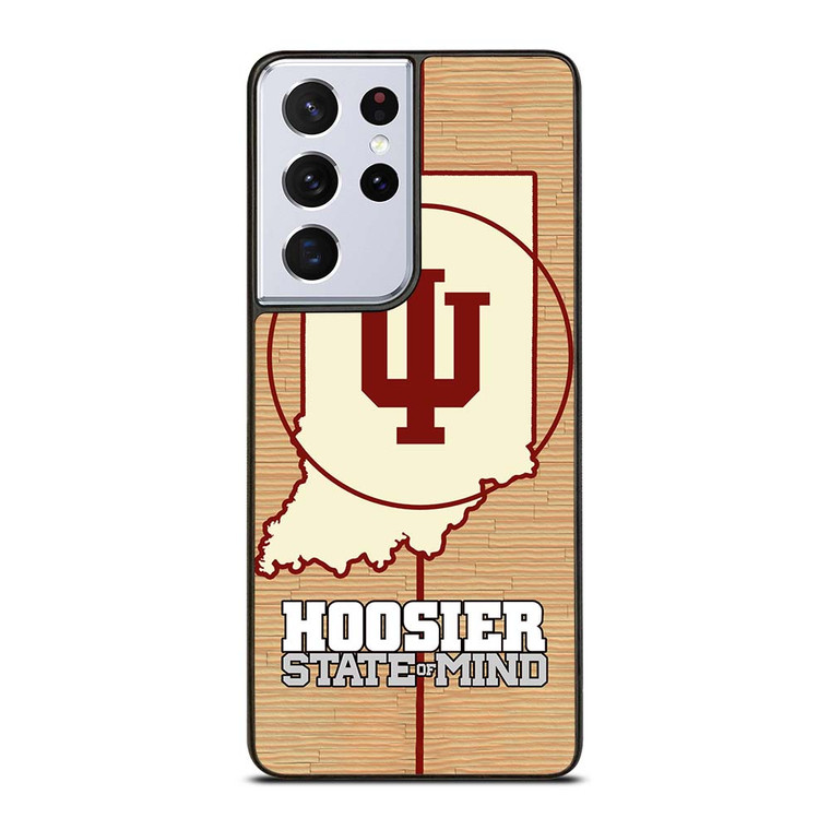 HOOSIER STATE OF MIND INDIANA WOODEN LOGO Samsung Galaxy S21 Ultra Case Cover