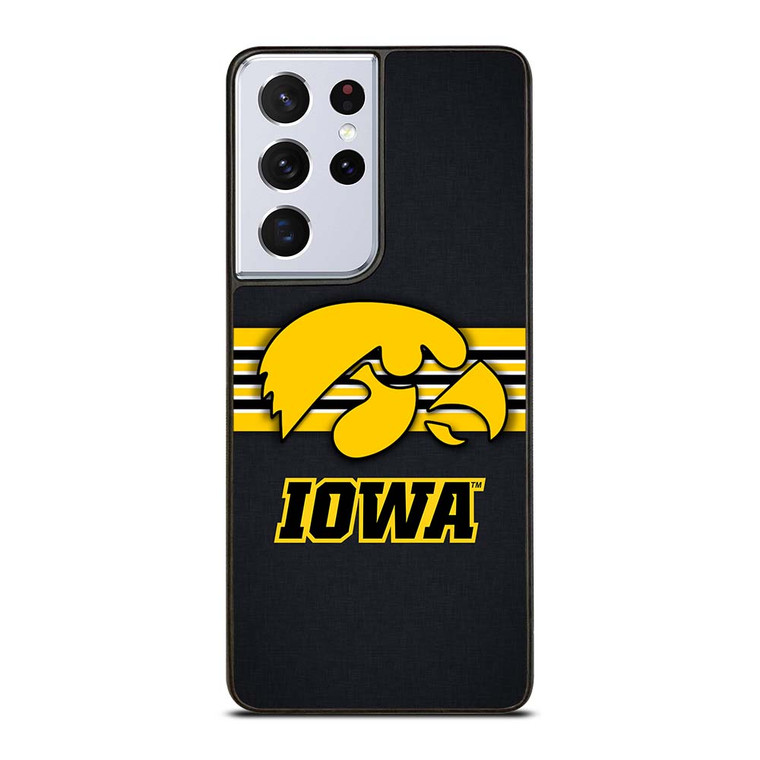 IOWA HAWKEYES STRIPE LOGO Samsung Galaxy S21 Ultra Case Cover
