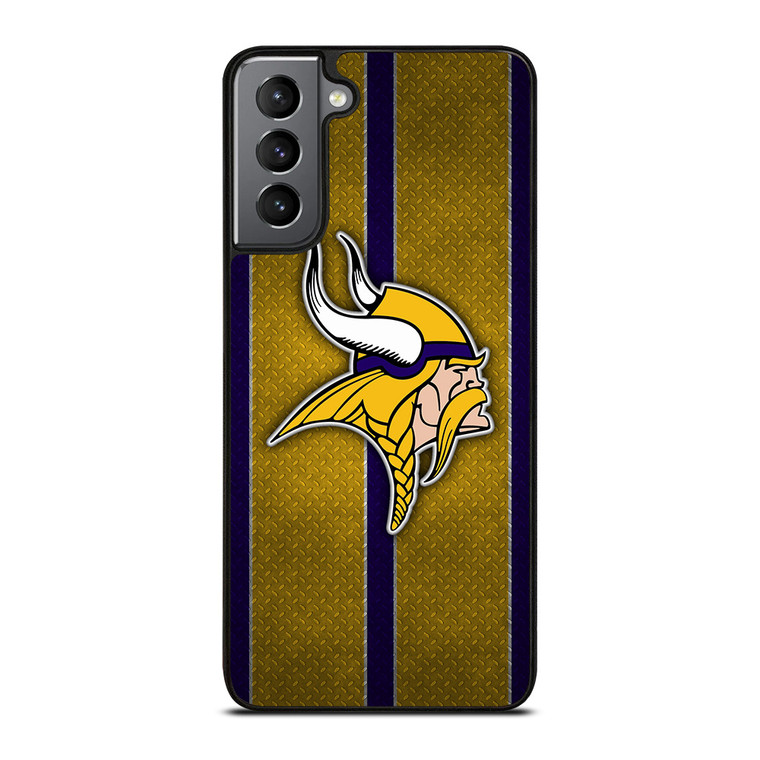 MINNESOTA VIKINGS NFL METAL STRIPE Samsung Galaxy S21 Plus Case Cover