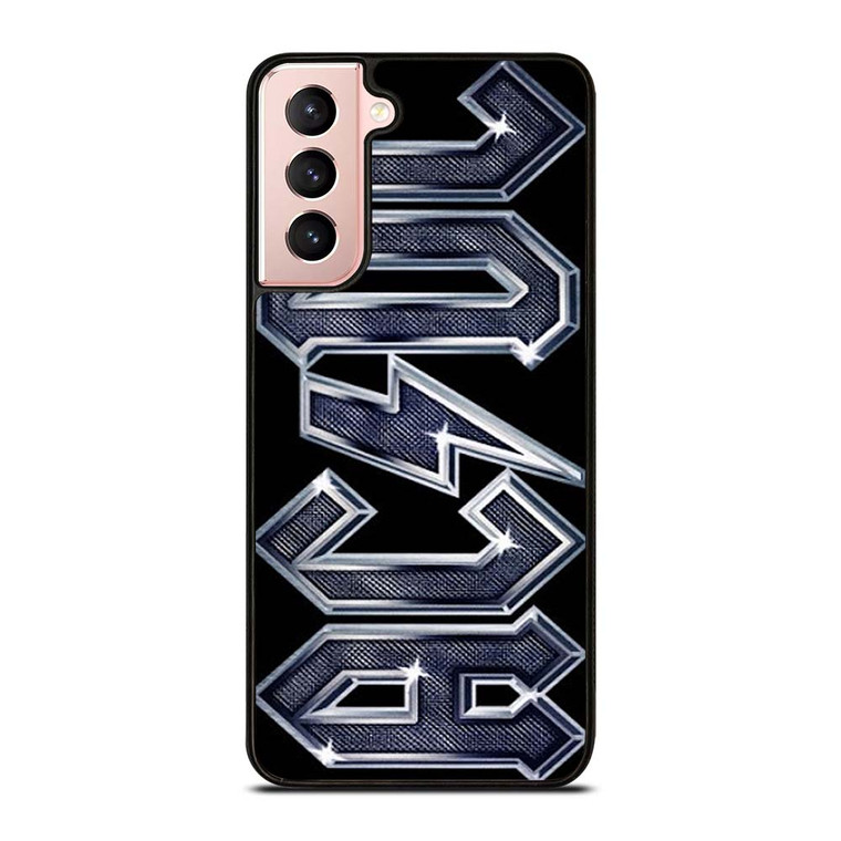 ACDC METAL CARBON LOGO Samsung Galaxy S21 Case Cover