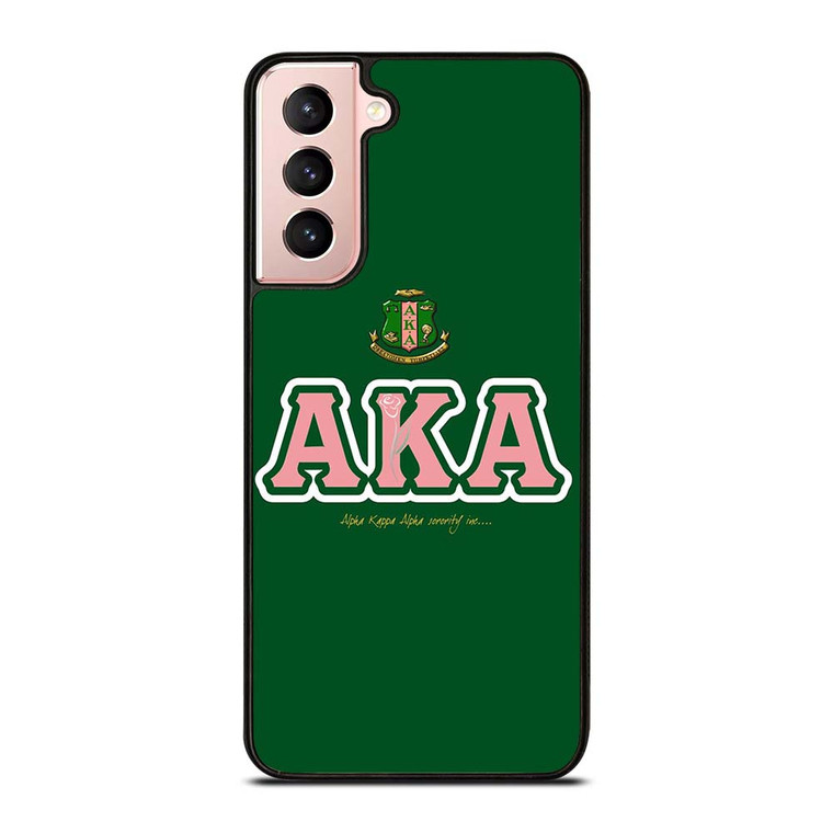 AKA PINK AND GREEN SIMPLE LOGO Samsung Galaxy S21 Case Cover