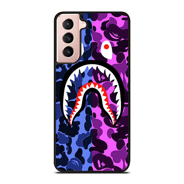 BAPE CAMO LOGO BLUE PURPLE Samsung Galaxy S21 Case Cover BAPE CAMO LOGO BLUE PURPLE Samsung Galaxy S21 Case Cover