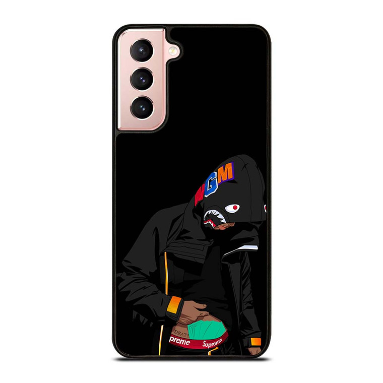 BAPE SHARK X SUPREME MEN BLACK Samsung Galaxy S21 Case Cover