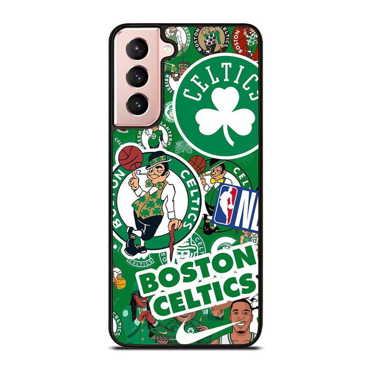 BOSTON CELTICS NBA STICKER BOMB Samsung Galaxy S21 Case Cover BOSTON CELTICS NBA STICKER BOMB Samsung Galaxy S21 Case Cover
