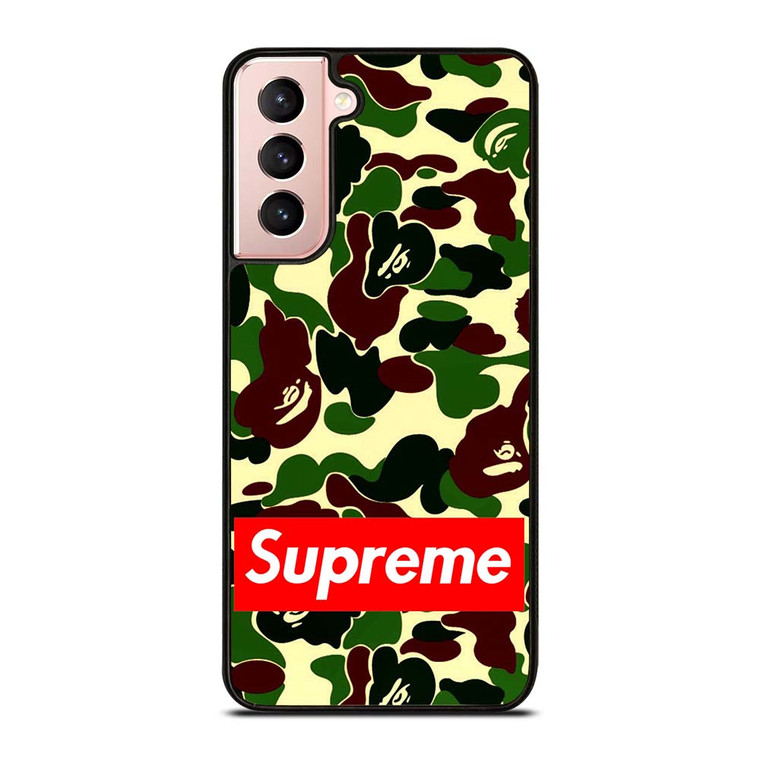 CAMO BAPE SUPREME Samsung Galaxy S21 Case Cover