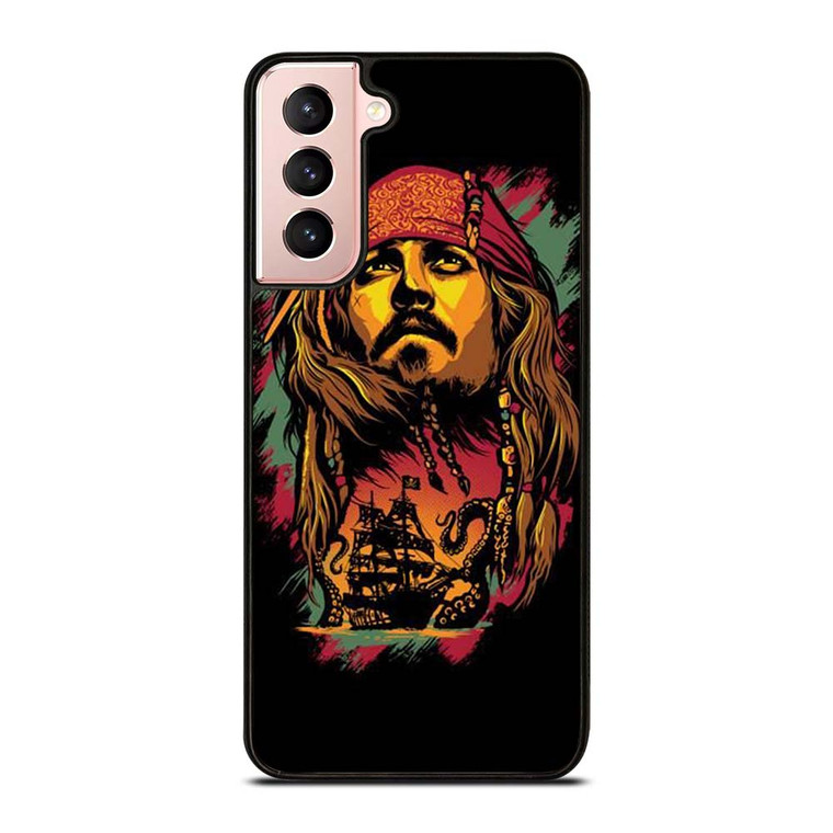 CAPTAIN JACK PIRATES OF THE CARIBBEAN ART Samsung Galaxy S21 Case Cover